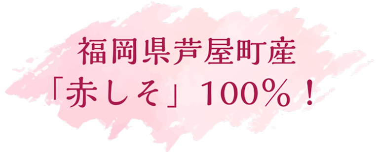 福岡県芦屋町産「赤しそ」100％！