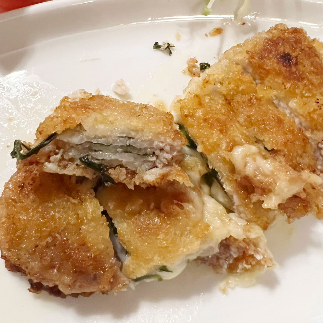 豚肉のチーズと大葉のはさみ焼き